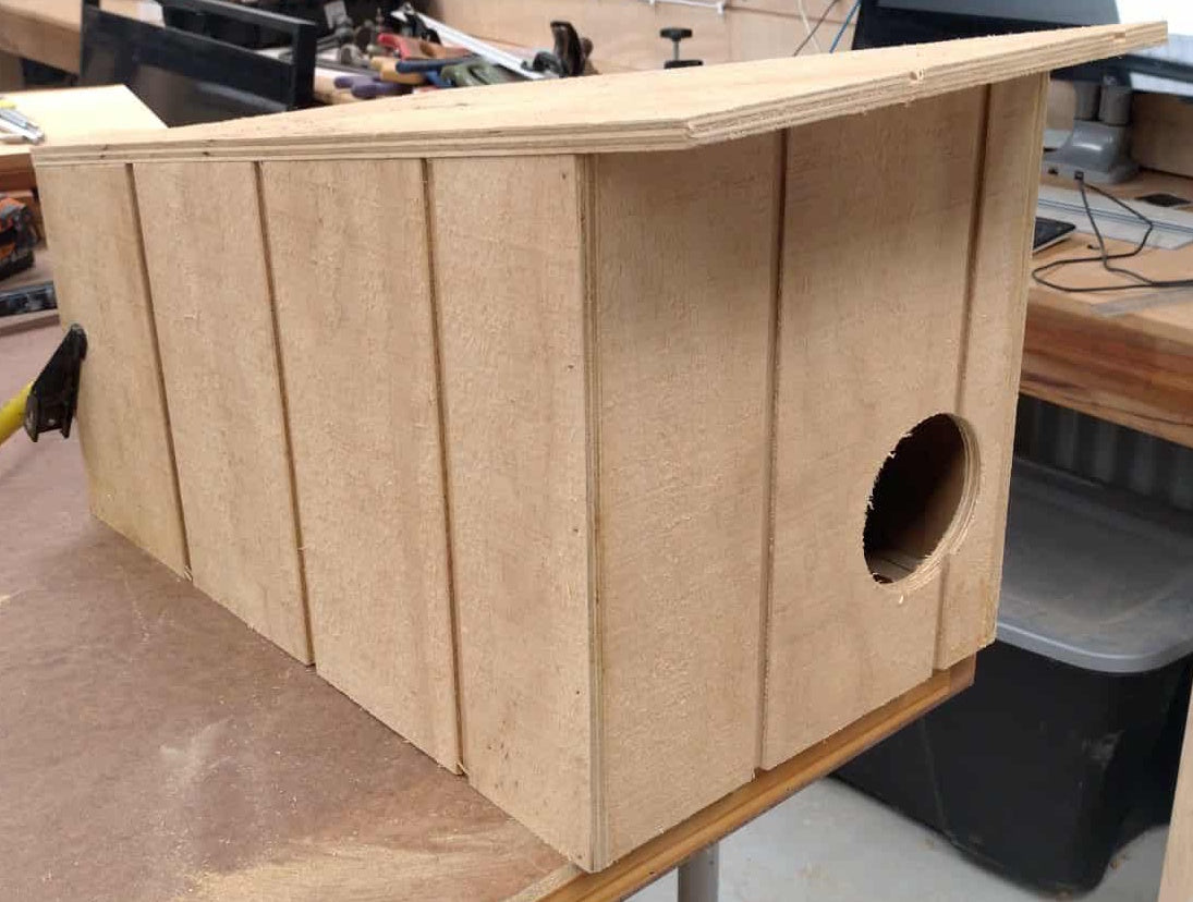 Handmade owl box (Ruru or Little Owls)