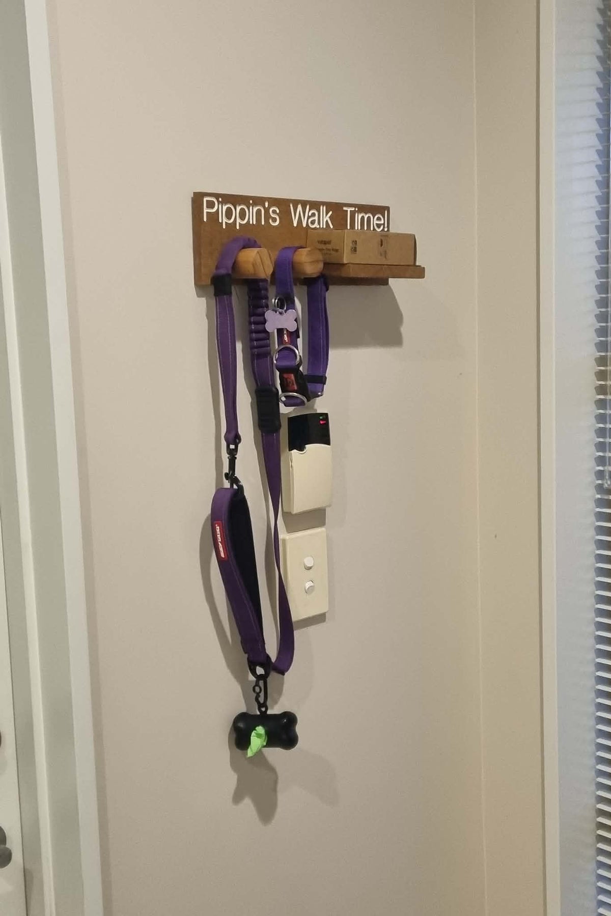 Handmade Timber Dog Walk Station