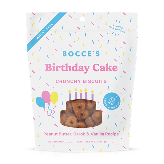 Bocce's Birthday Cake Biscuits- 5oz