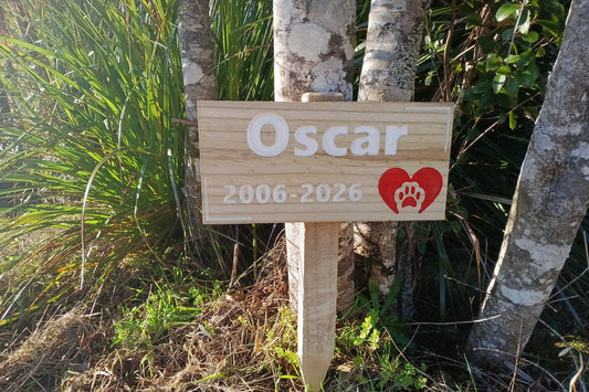 Handmade memorial garden sign
